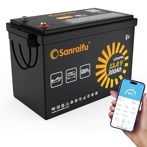 Amazon | Sanraifu 12V 300Ah LiFePO4 リン酸鉄リチウムイオン